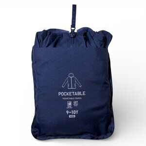 Like New Uniqlo Hooded Pocketable Parka Windbreaker UV Cut Navy Kids Unisex